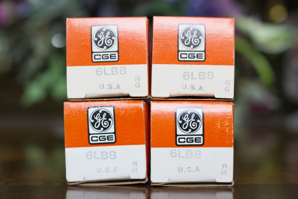 GE CGE 6LB8 Vacuum Tube Boxes with RH and RG date codes 06 VTubeAudio
