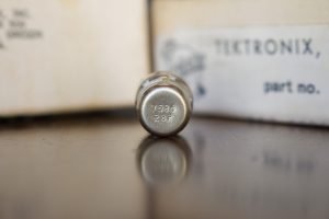 Top of a Nuvistor 7586 vacuum tube